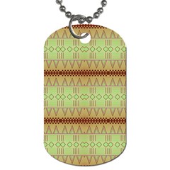 Aztec Pattern Dog Tag (one Side)