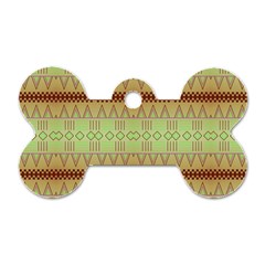 Aztec Pattern Dog Tag Bone (one Side)