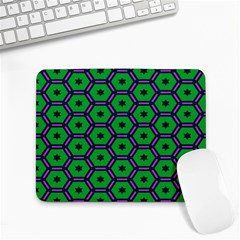 Stars In Hexagons Pattern Small Mousepad by LalyLauraFLM