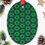 Stars in hexagons pattern Ornament (Oval) Front