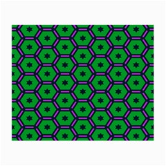 Stars In Hexagons Pattern Small Glasses Cloth (2 Sides) by LalyLauraFLM