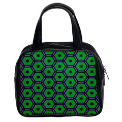 Stars In Hexagons Pattern Classic Handbag (two Sides) by LalyLauraFLM