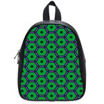 Stars in hexagons pattern School Bag (Small) Front