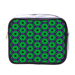 Stars In Hexagons Pattern Mini Toiletries Bag (one Side) by LalyLauraFLM