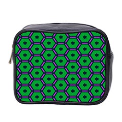 Stars In Hexagons Pattern Mini Toiletries Bag (two Sides) by LalyLauraFLM