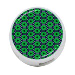 Stars in hexagons pattern 4-Port USB Hub (Two Sides) Front