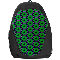 Stars In Hexagons Pattern Backpack Bag by LalyLauraFLM