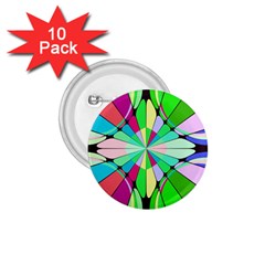 Distorted Flower 1 75  Button (10 Pack) 