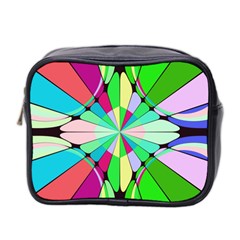 Distorted Flower Mini Toiletries Bag (two Sides)