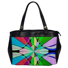 Distorted Flower Oversize Office Handbag by LalyLauraFLM