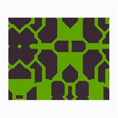 Brown Green Shapes Small Glasses Cloth (2 Sides)