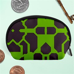 Brown Green Shapes Accessory Pouch