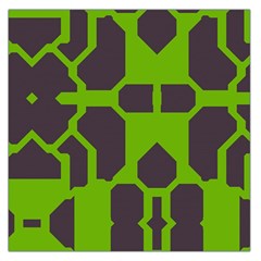 Brown Green Shapes Satin Scarf