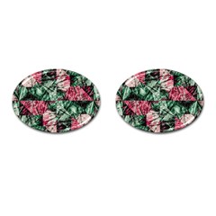 Luxury Grunge Digital Pattern Cufflinks (oval)