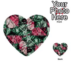 Luxury Grunge Digital Pattern Multi-purpose Cards (heart)  by dflcprints