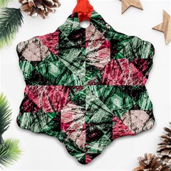 Luxury Grunge Digital Pattern Ornament (snowflake) 