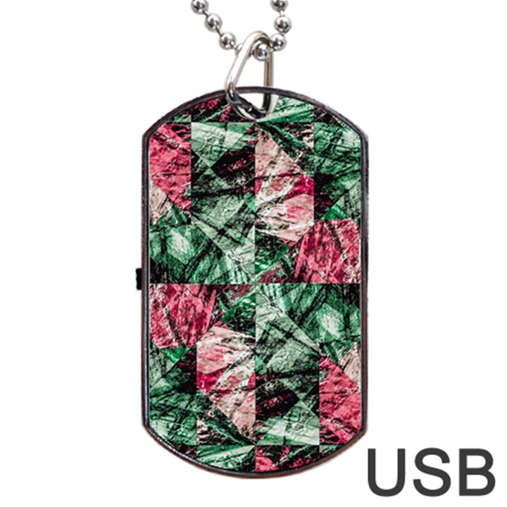 Luxury Grunge Digital Pattern Dog Tag USB Flash (Two Sides) 