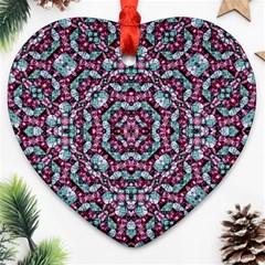 Luxury Grunge Digital Pattern Ornament (heart) 