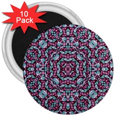 Luxury Grunge Digital Pattern 3  Magnets (10 Pack) 