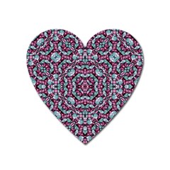 Luxury Grunge Digital Pattern Heart Magnet by dflcprints