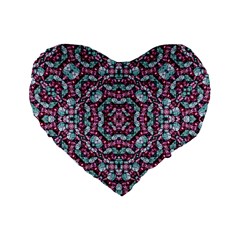 Luxury Grunge Digital Pattern Standard 16  Premium Heart Shape Cushions