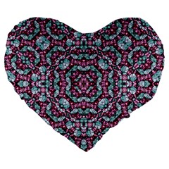 Luxury Grunge Digital Pattern Large 19  Premium Heart Shape Cushions