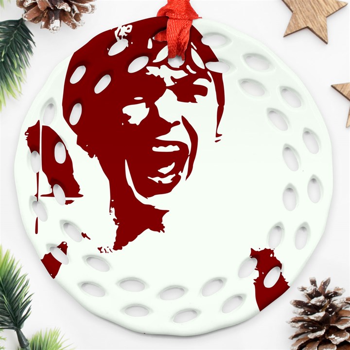 Psycho Round Filigree Ornament (2Side)