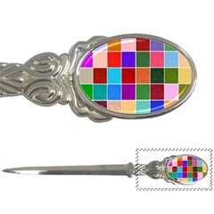 Multi Colour Squares Pattern Letter Openers