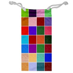 Multi Colour Squares Pattern Jewelry Bags by LovelyDesigns4U