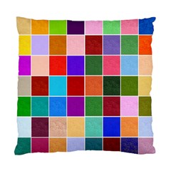 Multi Colour Squares Pattern Standard Cushion Cases (two Sides)  by LovelyDesigns4U