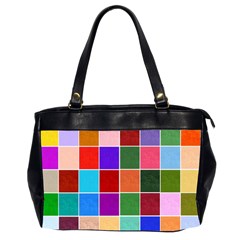 Multi Colour Squares Pattern Office Handbags (2 Sides)  by LovelyDesigns4U