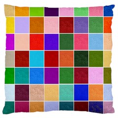 Multi Colour Squares Pattern Large Cushion Cases (one Side) 