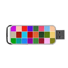 Multi Colour Squares Pattern Portable Usb Flash (two Sides)