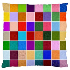 Multi Colour Squares Pattern Standard Flano Cushion Cases (two Sides)  by LovelyDesigns4U