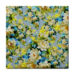 Vintage Floral Pattern Tile Coasters