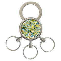 Vintage Floral Pattern 3-ring Key Chains