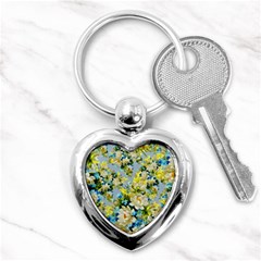 Vintage Floral Pattern Key Chains (heart)  by LovelyDesigns4U