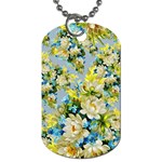 Vintage Floral Pattern Dog Tag (Two Sides) Front