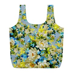 Vintage Floral Pattern Full Print Recycle Bags (l) 