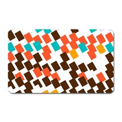 Rectangles On A White Background Magnet (rectangular) by LalyLauraFLM