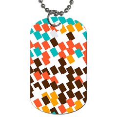 Rectangles On A White Background Dog Tag (two Sides) by LalyLauraFLM