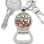 Rectangles on a white background Bottle Opener Key Chain Front