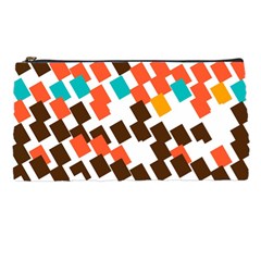 Rectangles On A White Background Pencil Case by LalyLauraFLM