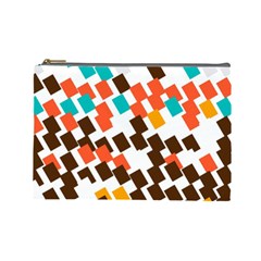 Rectangles On A White Background Cosmetic Bag (large) by LalyLauraFLM