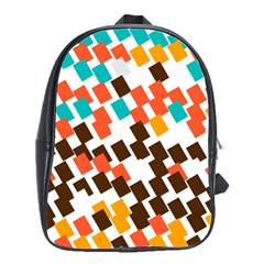 Rectangles On A White Background School Bag (large)