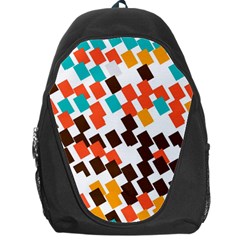 Rectangles On A White Background Backpack Bag by LalyLauraFLM