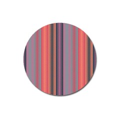 Triangles And Stripes Pattern Magnet 3  (round) by LalyLauraFLM