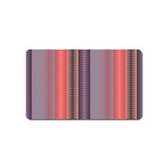 Triangles And Stripes Pattern Magnet (name Card) by LalyLauraFLM