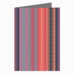 Triangles And Stripes Pattern Greeting Cards (pkg Of 8) by LalyLauraFLM