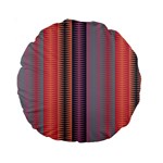 Triangles and stripes pattern Standard 15  Premium Round Cushion  Back